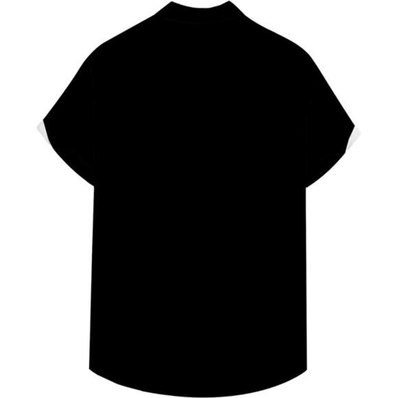 Bowling Shirts for Men Retro Short Sleeve Button Down Shirt Hawaiian Casual - Picture 2 of 3